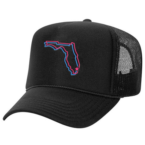 the 3o5  - MIAMI NIGHTS Trucker - BLACK